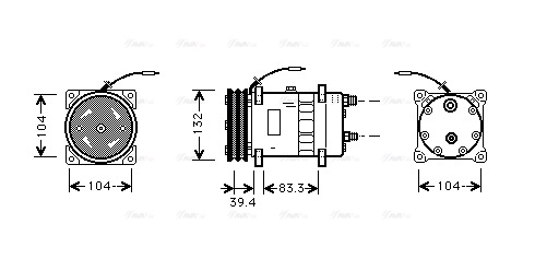 Compressor, air conditioning (UVAK047)