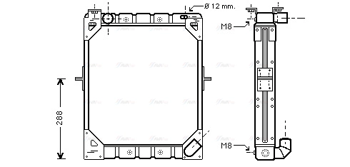 Radiator, engine cooling (ME2161)
