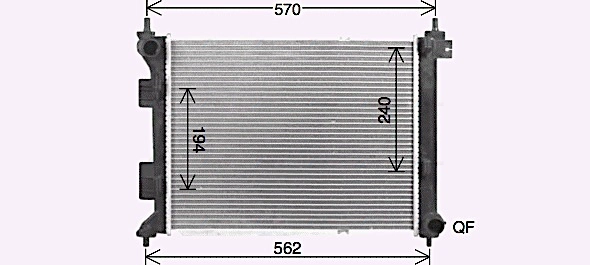 Radiator, engine cooling (HY2479)