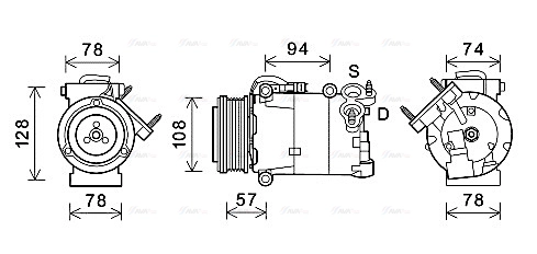 Compressor, air conditioning (FDAK587)