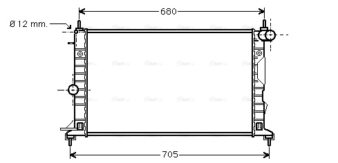 Radiator, engine cooling (OL2323)