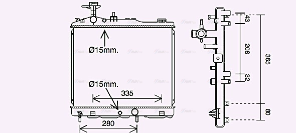 Radiator, engine cooling (MT2264)