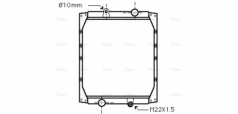 Radiator, engine cooling (RE2052)