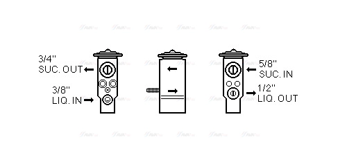 Expansion Valve, air conditioning (JD1036)