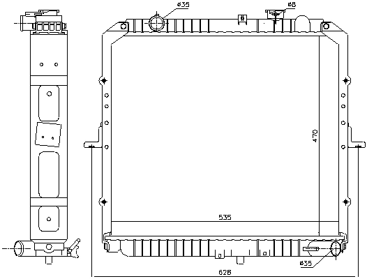 Radiator, engine cooling