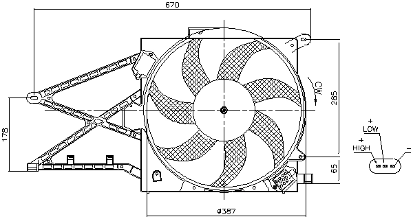 Fan, engine cooling