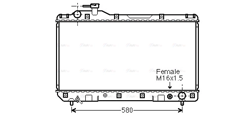 Radiator, engine cooling (TO2219)