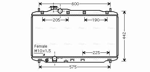 Radiator, engine cooling (HD2189)