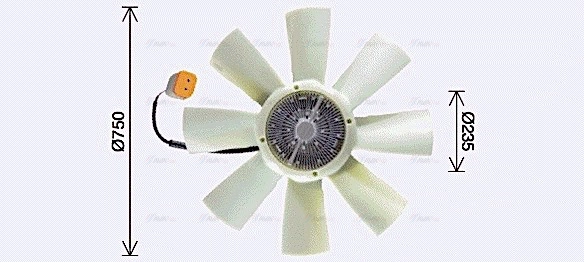 Clutch, radiator fan (SCF086)