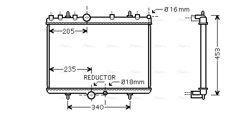Radiator, engine cooling (PE2269)