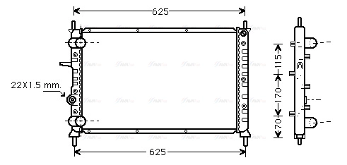 Radiator, engine cooling (FT2188)