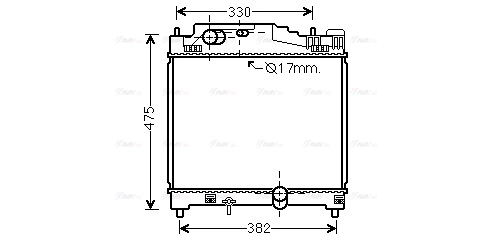 Radiator, engine cooling (TO2501)