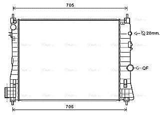 Radiator, engine cooling (OL2665)