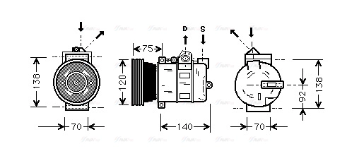 Compressor, air conditioning (AUK043)
