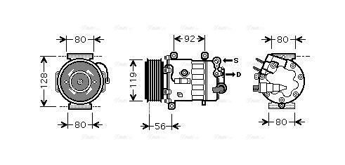 Compressor, air conditioning (PEAK320)