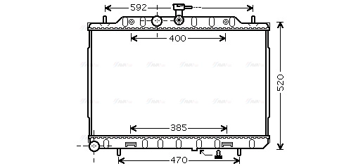 Radiator, engine cooling (DN2294)