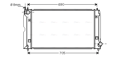 Radiator, engine cooling (TO2403)