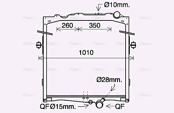 Radiator, engine cooling (VL2084)