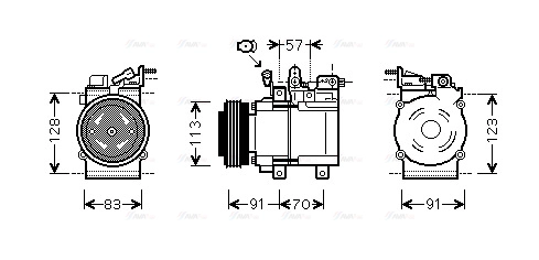Compressor, air conditioning (KAK174)