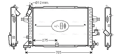 Radiator, engine cooling (OL2364)