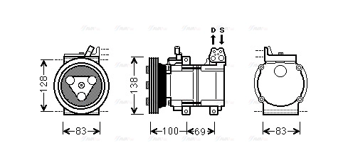 Compressor, air conditioning (KAK156)