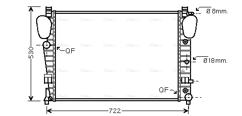 Radiator, engine cooling (MSA2309)