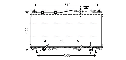 Radiator, engine cooling (HD2231)