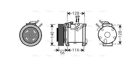 Compressor, air conditioning (CRK108)