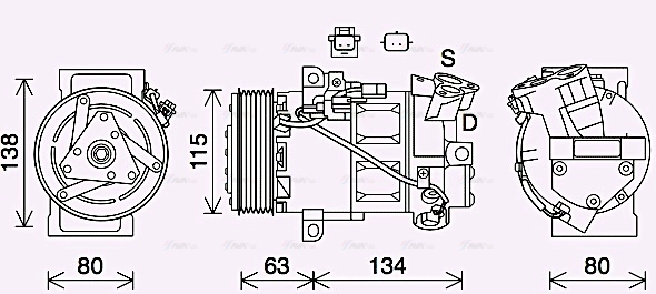 Compressor, air conditioning (RTAK640)