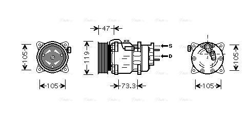 Compressor, air conditioning (PEK242)