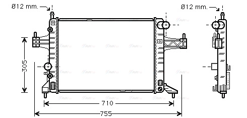Radiator, engine cooling (OLA2304)