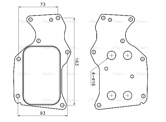 Oil Cooler, engine oil (BW3629)