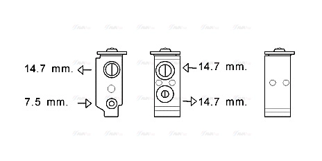 Expansion Valve, air conditioning (HY1385)