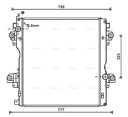 Radiator, engine cooling (TO2603)