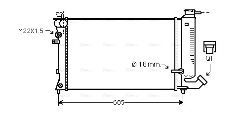 Radiator, engine cooling (CNA2121)