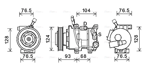 Compressor, air conditioning (KAK242)