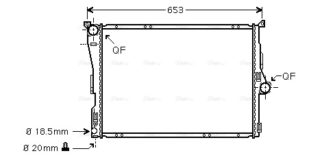 Radiator, engine cooling (BW2288)