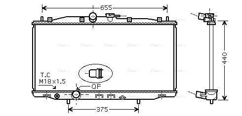 Radiator, engine cooling (HD2170)