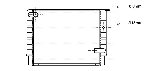 Radiator, engine cooling (VO2033)