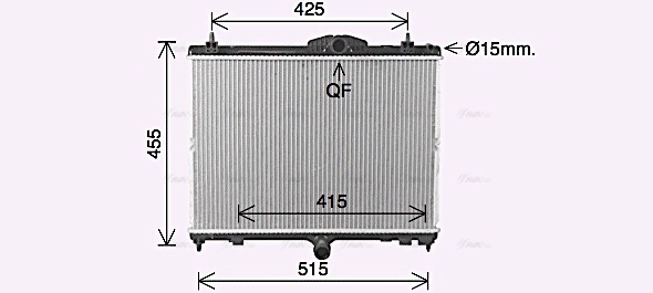 Radiator, engine cooling (PE2423)