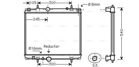 Radiator, engine cooling (PEA2276)