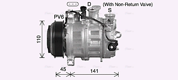 Compressor, air conditioning (MSAK773)