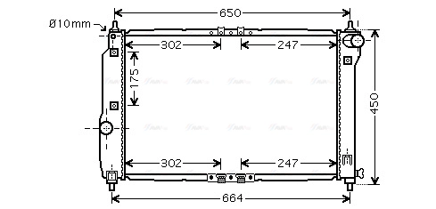 Radiator, engine cooling (DWA2067)