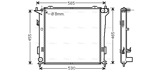 Radiator, engine cooling (HY2181)