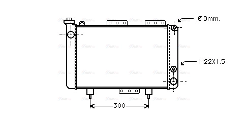 Radiator, engine cooling (RT2001)