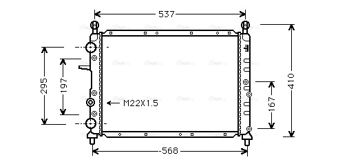 Radiator, engine cooling (FTA2094)