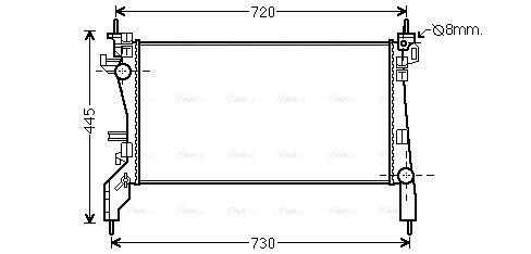 Radiator, engine cooling (CN2262)