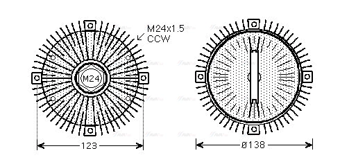 Clutch, radiator fan (BWC322)