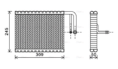 Evaporator, air conditioning (BWV402)