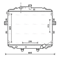 Radiator, engine cooling (HY2251)